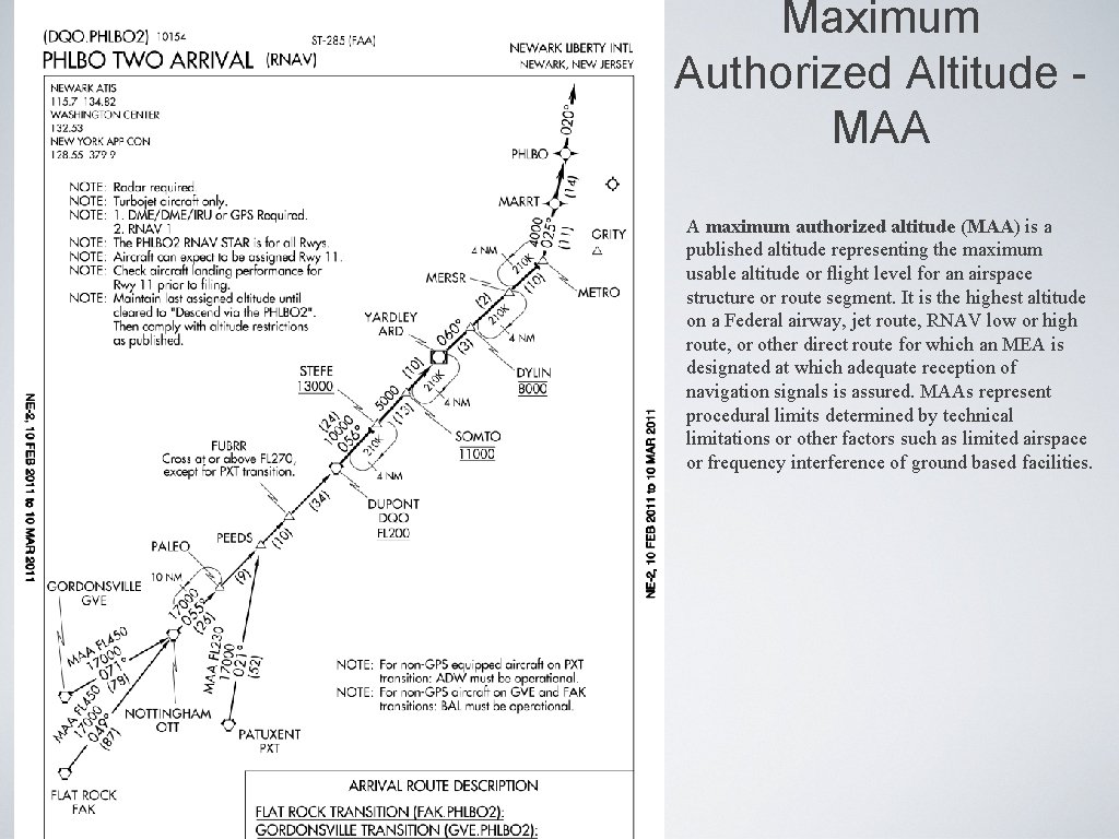 Maximum Authorized Altitude MAA A maximum authorized altitude (MAA) is a published altitude representing Maximum Authorized Altitude MAA A maximum authorized altitude (MAA) is a published altitude representing