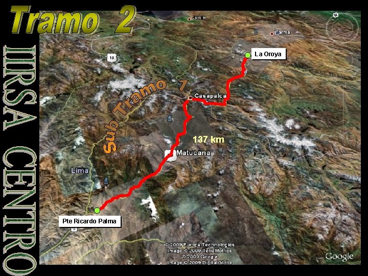 La Oroya 137 km Pte Ricardo Palma 