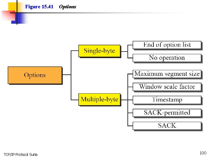 Figure 15. 41 TCP/IP Protocol Suite Options 100 