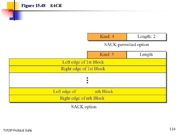Figure 15. 48 TCP/IP Protocol Suite SACK 114 