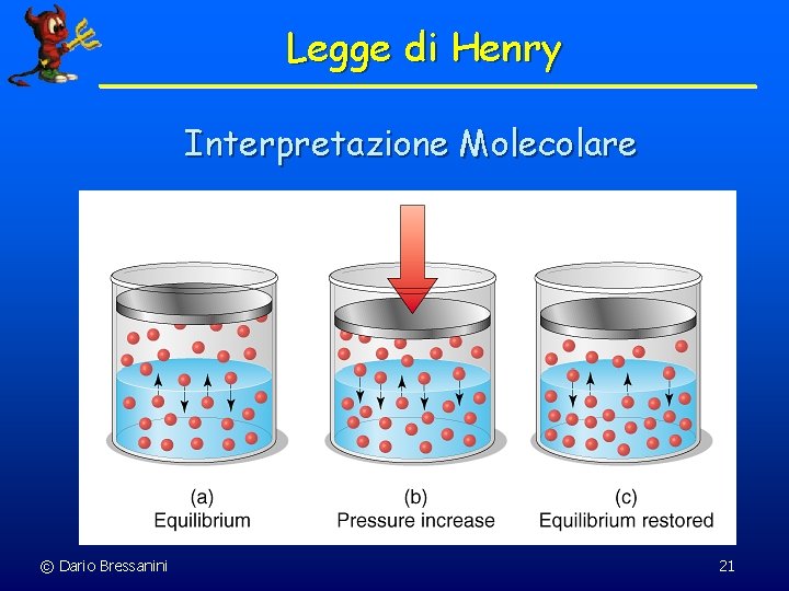 Legge di Henry Interpretazione Molecolare © Dario Bressanini 21 