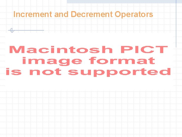 Increment and Decrement Operators 