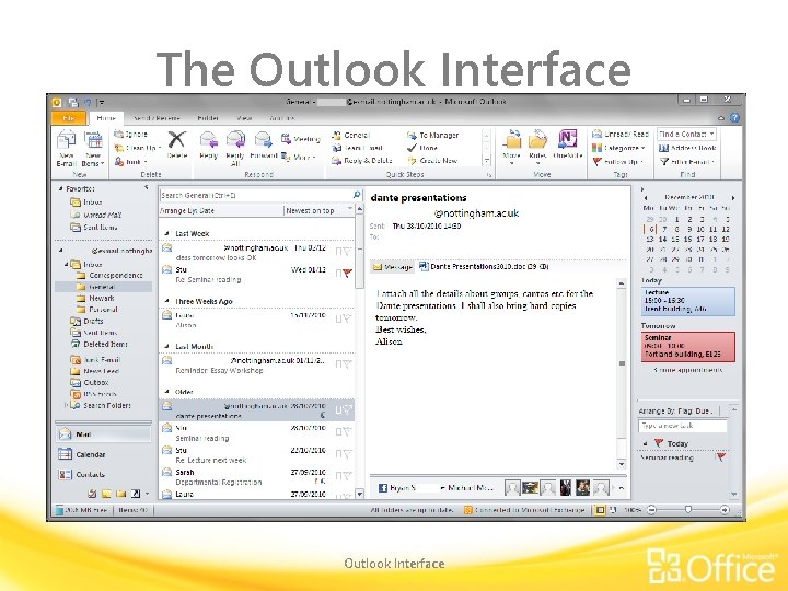 The Outlook Interface 