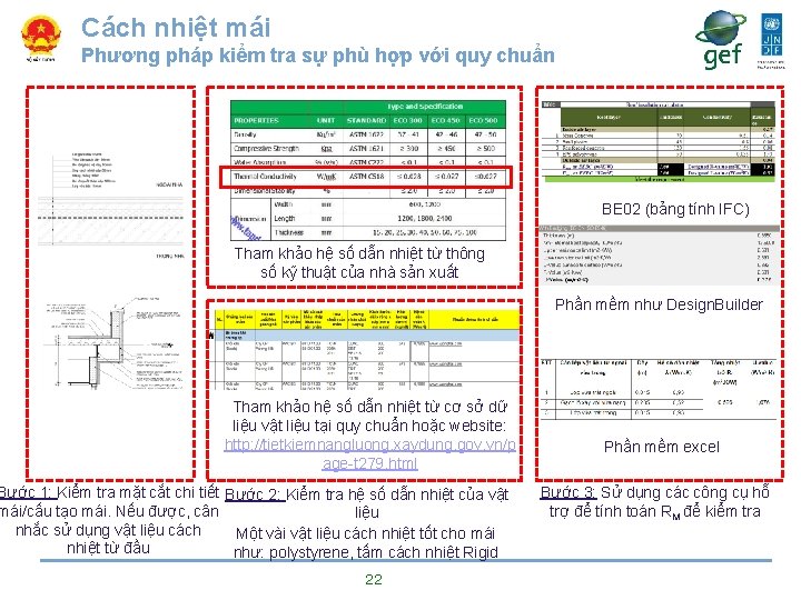 Cách nhiệt mái Phương pháp kiểm tra sự phù hợp với quy chuẩn BE