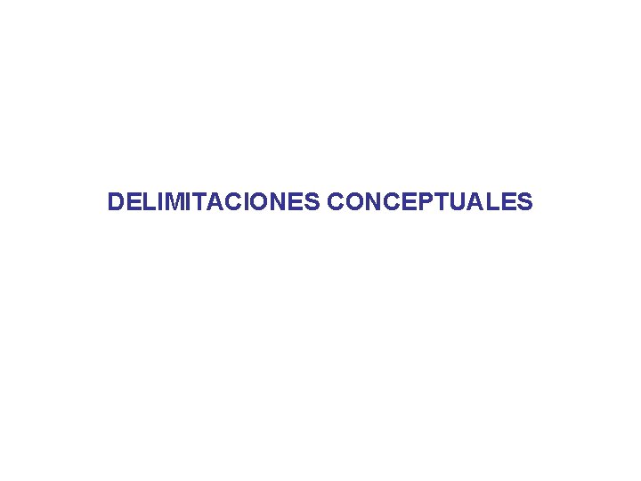 DELIMITACIONES CONCEPTUALES 