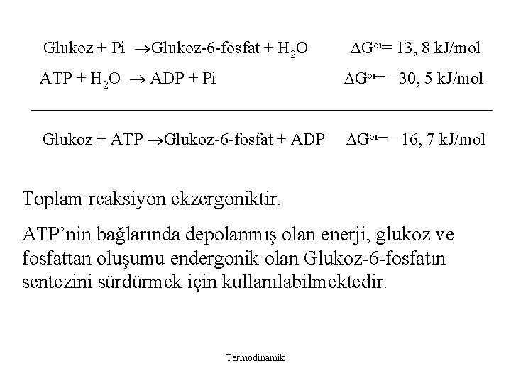 Glukoz + Pi Glukoz-6 -fosfat + H 2 O ATP + H 2 O Glukoz + Pi Glukoz-6 -fosfat + H 2 O ATP + H 2 O