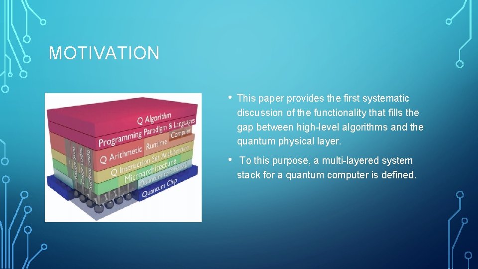 MOTIVATION • This paper provides the first systematic discussion of the functionality that fills