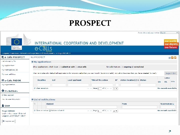 PROSPECT 31 PROSPECT 31