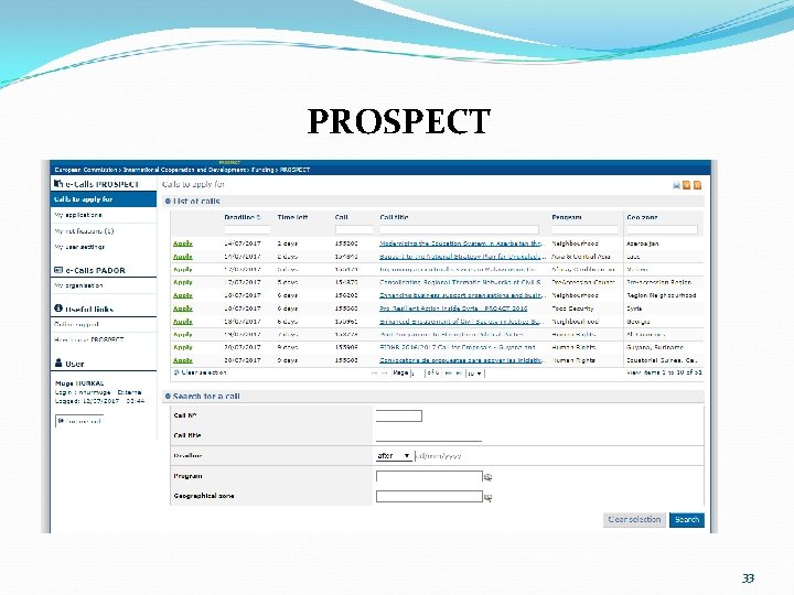 PROSPECT 33 PROSPECT 33