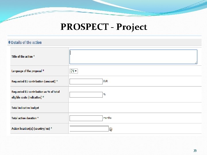 PROSPECT - Project 35 PROSPECT - Project 35