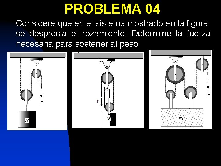 PROBLEMA 04 Considere que en el sistema mostrado en la figura se desprecia el