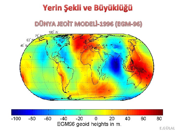 Yerin Şekli ve Büyüklüğü DÜNYA JEOİT MODELİ-1996 (EGM-96) E. GÜLAL 