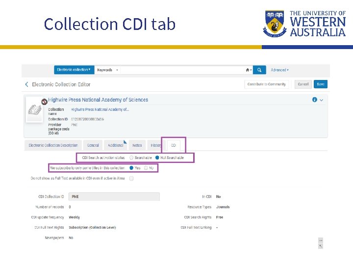 Collection CDI tab 