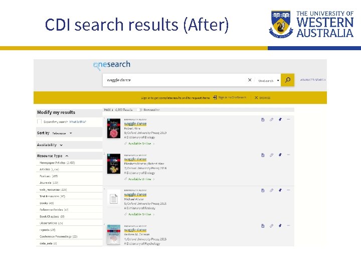 CDI search results (After) 