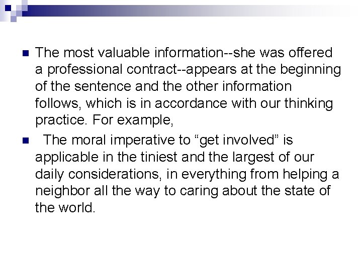 n n The most valuable information--she was offered a professional contract--appears at the beginning