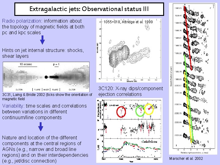 Extragalactic jets: Observational status III Radio polarization: information about the topology of magnetic fields Extragalactic jets: Observational status III Radio polarization: information about the topology of magnetic fields