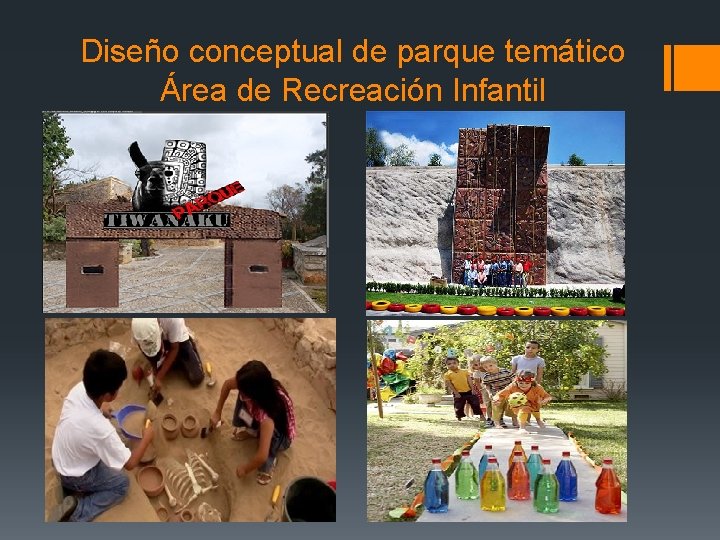 Diseño conceptual de parque temático Área de Recreación Infantil 