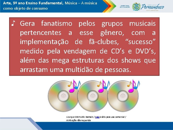 Arte, 9º ano Ensino Fundamental, Música – A música como objeto de consumo ♪