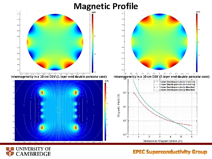 Magnetic Profile Inhomogeneity in a 10 cm DSV (1 -layer end double-pancake case) Inhomogeneity