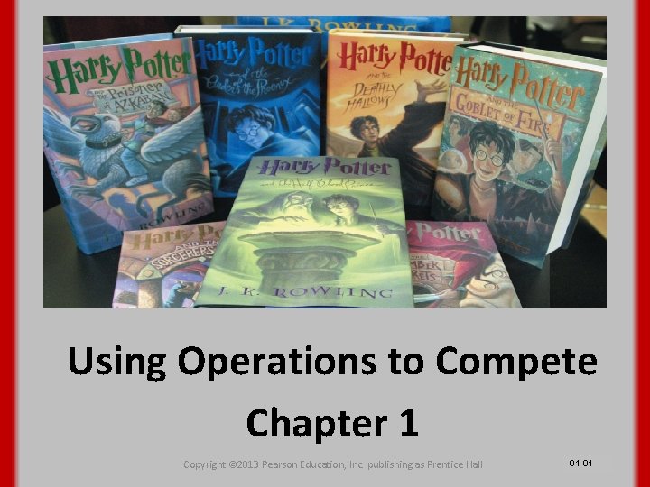 Using Operations to Compete Chapter 1 Copyright © 2013 Pearson Education, Inc. publishing as