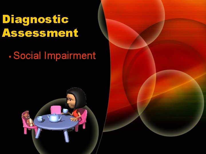 Diagnostic Assessment • Social Impairment Diagnostic Assessment • Social Impairment