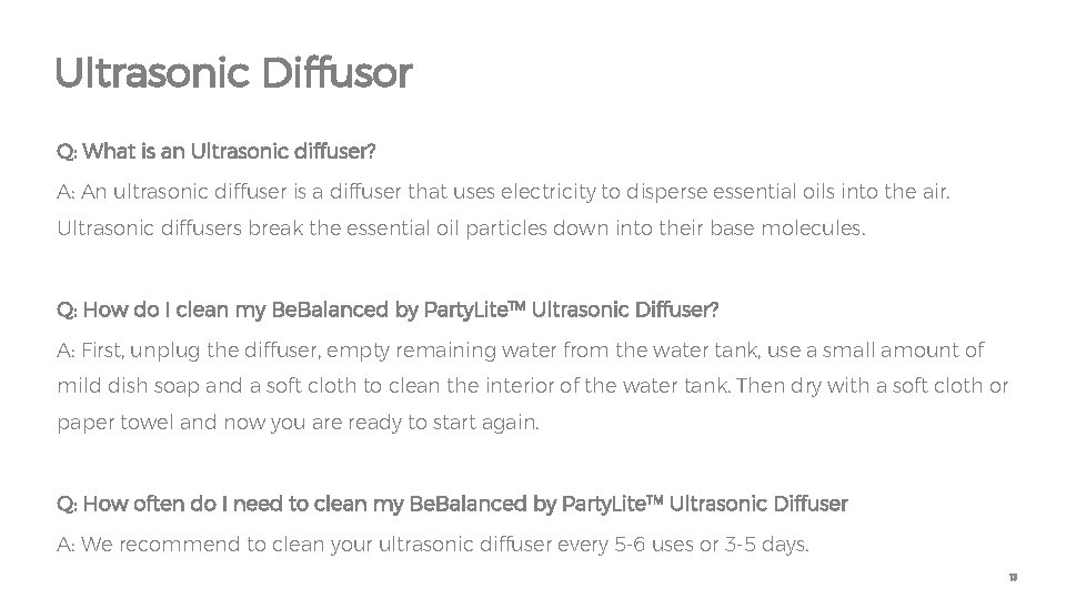 Ultrasonic Diffusor Q: What is an Ultrasonic diffuser? A: An ultrasonic diffuser is a
