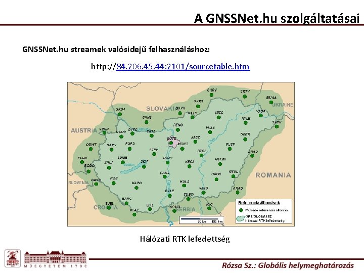 A GNSSNet. hu szolgáltatásai GNSSNet. hu streamek valósidejű felhasználáshoz: http: //84. 206. 45. 44: A GNSSNet. hu szolgáltatásai GNSSNet. hu streamek valósidejű felhasználáshoz: http: //84. 206. 45. 44: