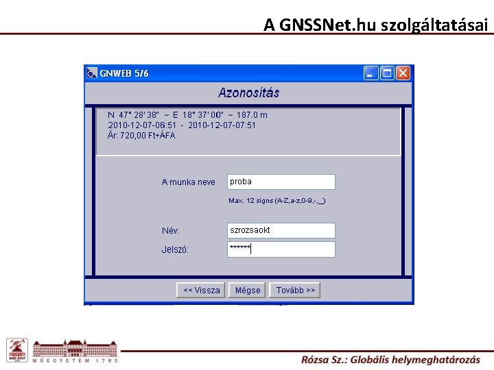 A GNSSNet. hu szolgáltatásai 