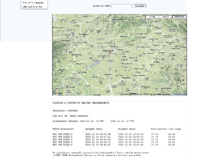 A GNSSNet. hu szolgáltatásai 