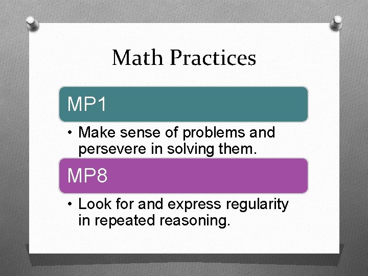 Math Practices MP 1 • Make sense of problems and persevere in solving them.