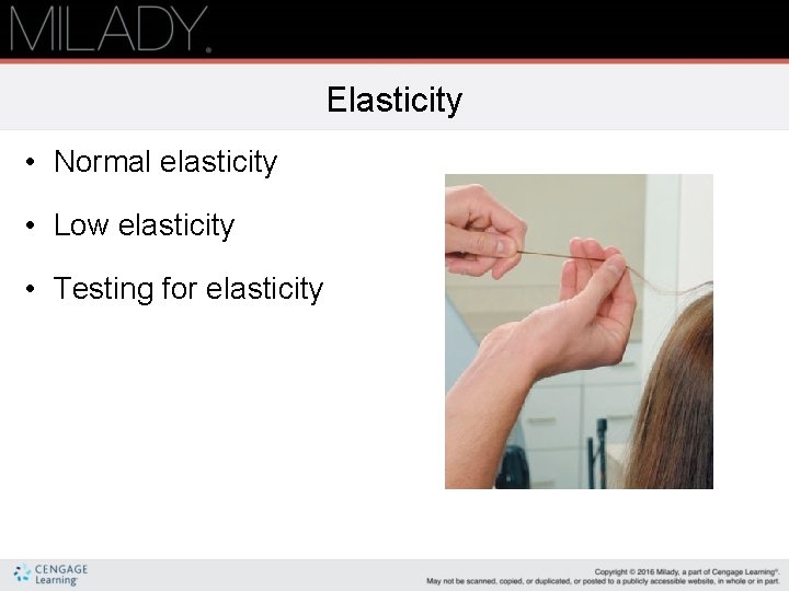 Elasticity • Normal elasticity • Low elasticity • Testing for elasticity 