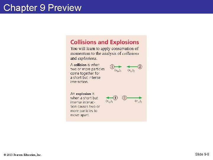 Chapter 9 Preview © 2013 Pearson Education, Inc. Slide 9 -8 