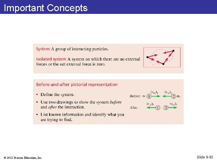 Important Concepts © 2013 Pearson Education, Inc. Slide 9 -93 