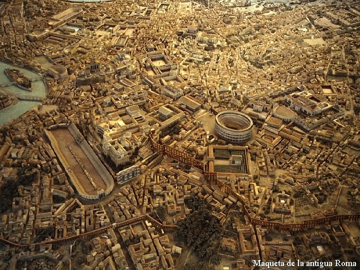 Maqueta de la antigua Roma 