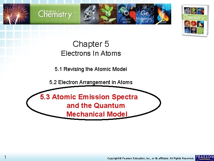 5. 3 Atomic Emission Spectra and the Quantum Mechanical Model > Chapter 5 Electrons