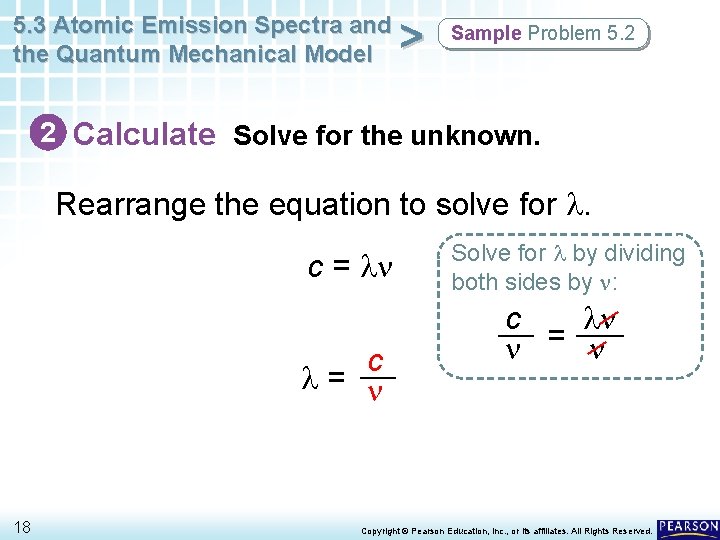 5. 3 Atomic Emission Spectra and the Quantum Mechanical Model > Sample Problem 5.