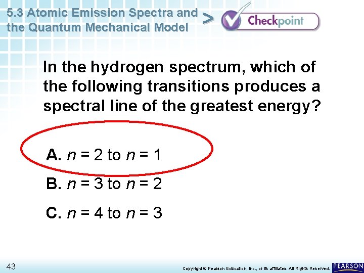 5. 3 Atomic Emission Spectra and the Quantum Mechanical Model > In the hydrogen