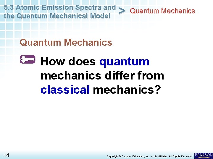 5. 3 Atomic Emission Spectra and the Quantum Mechanical Model > Quantum Mechanics How