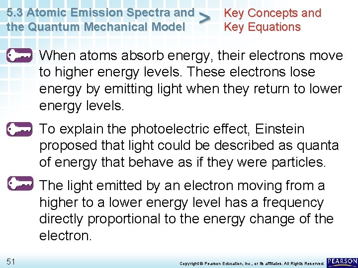5. 3 Atomic Emission Spectra and the Quantum Mechanical Model > Key Concepts and