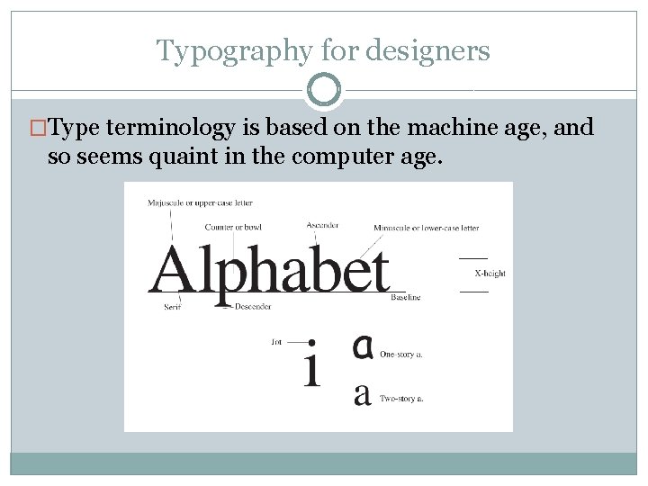 Typography for designers �Type terminology is based on the machine age, and so seems Typography for designers �Type terminology is based on the machine age, and so seems
