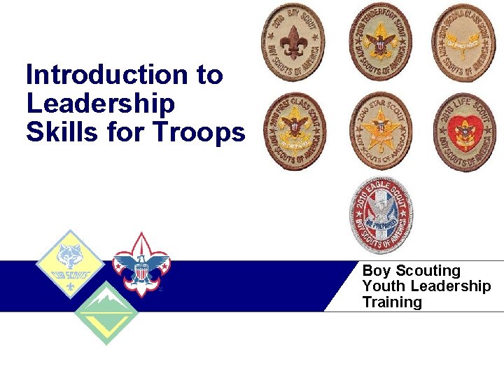 Introduction to Leadership Skills for Troops Boy Scouting Youth Leadership Training 1 Confidential |