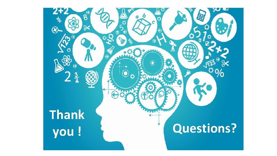 Thank you ! Questions? Thank you ! Questions?