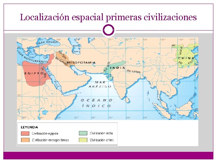 Localización espacial primeras civilizaciones 