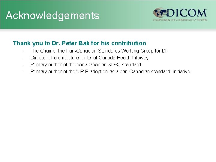 Acknowledgements Thank you to Dr. Peter Bak for his contribution – – The Chair