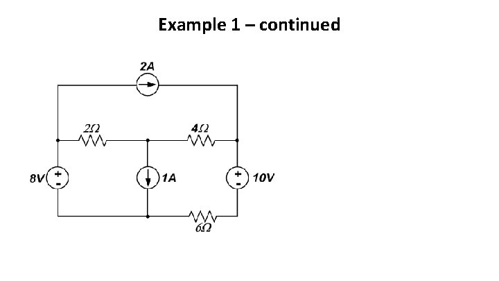 Example 1 – continued 