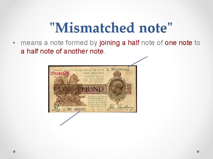 "Mismatched note" • means a note formed by joining a half note of one