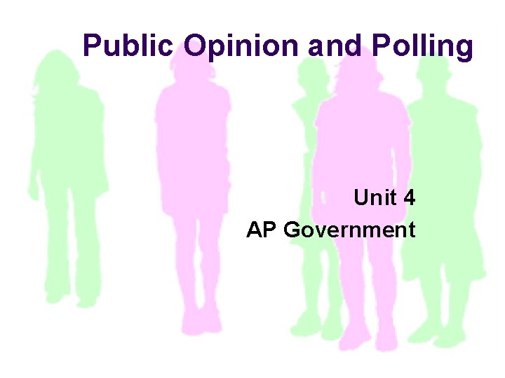 Public Opinion and Polling Unit 4 AP Government 
