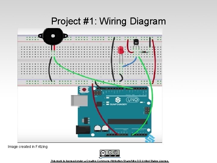 Project #1: Wiring Diagram Image created in Fritzing This work is licensed under a