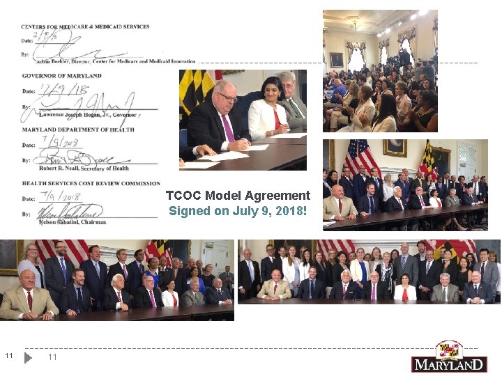 TCOC Model Agreement Signed on July 9, 2018! 11 11 TCOC Model Agreement Signed on July 9, 2018! 11 11