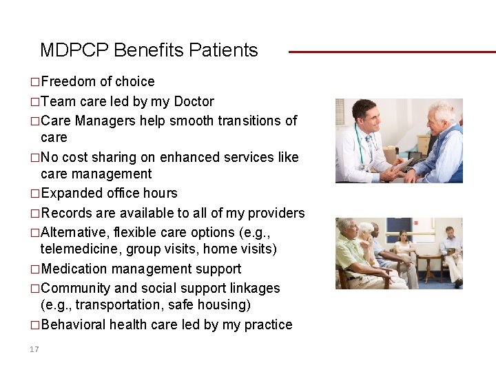 MDPCP Benefits Patients � Freedom of choice � Team care led by my Doctor MDPCP Benefits Patients � Freedom of choice � Team care led by my Doctor